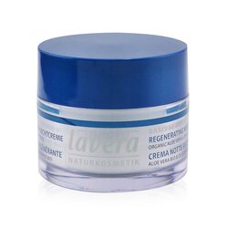 Lavera Basis Sensitiv Regenerating Night Cream - Organic Aloe Vera & Organic Almond Oil (For All Skin Types) (Exp. Date: 01/2022) 50ml/1.6oz