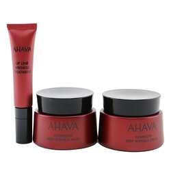 Ahava Set The Power of Love Apple Of My Eye: Crema de Arrugas Profundas 50ml + Mascarilla de Arrugas Profundas 50ml + Tratamiento de Arrugas de Labios 15ml + Bolsa 3pcs+1bag