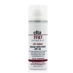 EltaMD واقي شمسي UV Clear للوجه SPF 46 - للبشرة العرضة لحب الشباب والعد الوردي وفرط التصبغ 48g/1.7oz