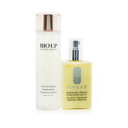 Clinique Dramatically Different Loción+ Hidratante - Piel Muy Seca a Seca Mixta (Caja Blanca, Sin Bomba) 200ml (Gratis: Natural Beauty BIO UP Tratamiento Esencia 200ml) 2pcs