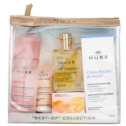 Nuxe "Best-Of" Collection: Very Rose Micellar Water+Reve De Miel Hand & Nail Cream+Huile Prodigieuse Multi-Purpose Dry Oil+Reve De Miel Honey Lip Balm+Creme Fraiche De Beaute 48HR Moisturising Cream 5pcs