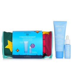Apivita Hydrating Bouquet (Aqua Beelicious- Rich Texture) Gift Set: Comfort Hydrating Cream 40ml+ Hydrating Booster 10ml+ Pouch 2pcs+1pouch