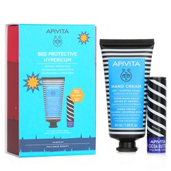 Apivita Bee Protective Hypericum Set: Hand Cream Hypericum & Beeswax 50ml+ Lip Care Cocoa Butter SPF20 4.4g 2pcs
