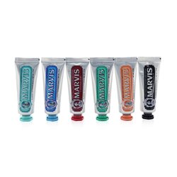 Marvis Flavour Collection Набор: (Amarelli Licorice + Classic Strong Mint + Cinnamon Mint + Ginger Mint Toothpaste + Aquatic Mint Toothpaste + Anise Mint Toothpaste) Зубная Паста в Дорожном Размере 6x 25ml/1.3oz