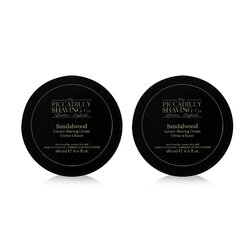The Piccadilly Shaving Co. Sandalwood Luxury Shaving Cream Duo Pack 2x180g/6oz