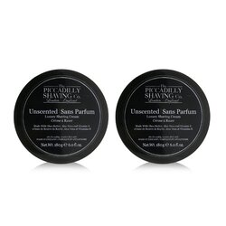 The Piccadilly Shaving Co. Unscented Luxury Shaving Cream Duo Pack 2x180g/6oz