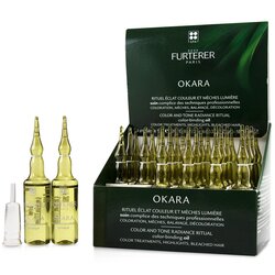 Rene Furterer Okara Color and Tone Radiance Ritual Color-Binding Oil -Color Treatments, Highlights, Bleached Hair (Box Slightly Damaged) 24x10ml/0.33oz