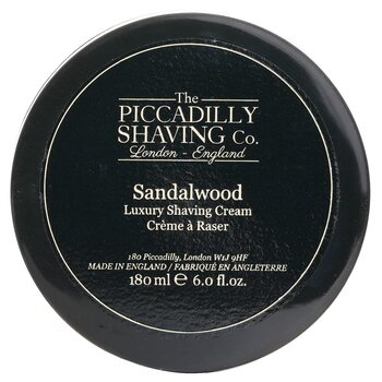 The Piccadilly Shaving Co. Sandalwood Luxury Shaving Cream 180g/6oz
