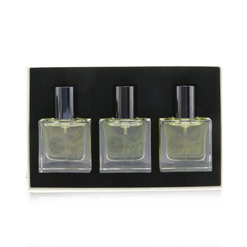 Miller Harris La Collection Voyage Pour Lui Eau De Parfum Spray Collection: Etui Noir + Feuilles De Tabac + Vetiver Insolent 3x14ml/0.47oz