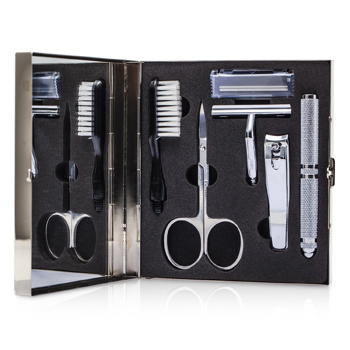 Razor MD The Well Mannered Groom Kit: Razor + Grooming Scissors + Nail Clipper + Brush + Box  4pcs+1boxProduct Thumbnail