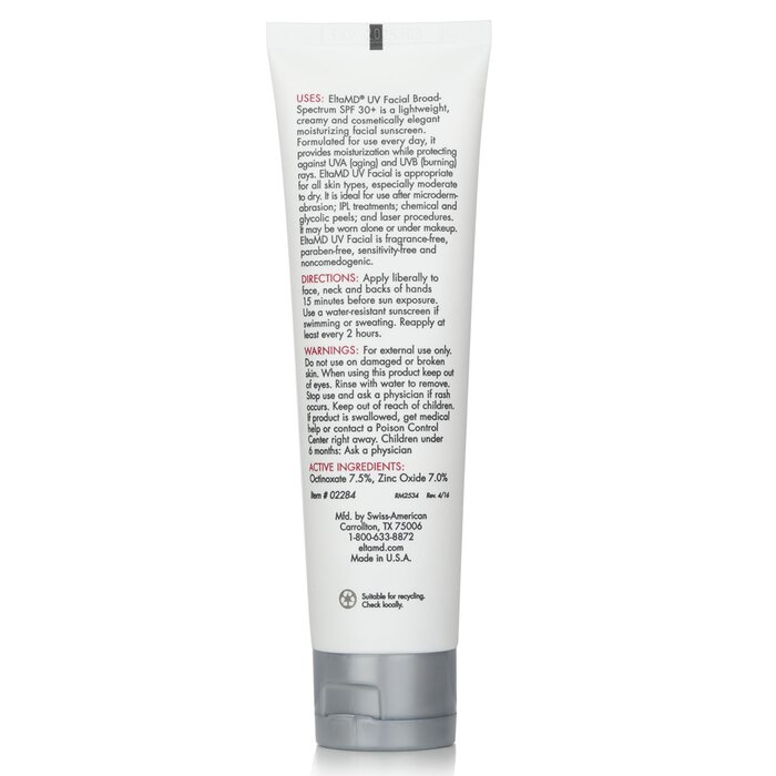 EltaMD UV Facial Moisturizing Facial Sunscreen SPF 30 - For Dry & Post Procedure Skin (Random Packaging) 85g/3ozProduct Thumbnail