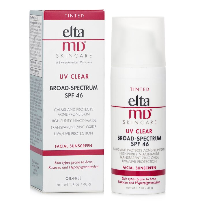 EltaMD UV Clear Facial Sunscreen SPF 46 - For Skin Types Prone To Acne, Rosacea & Hyperpigmentation - Tinted 48g/1.7ozProduct Thumbnail