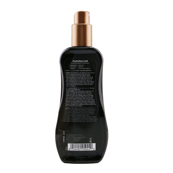Australian Gold Dark Tanning Accelerator Spray Gel with Bronzers (Random Packaging) 237ml/8ozProduct Thumbnail