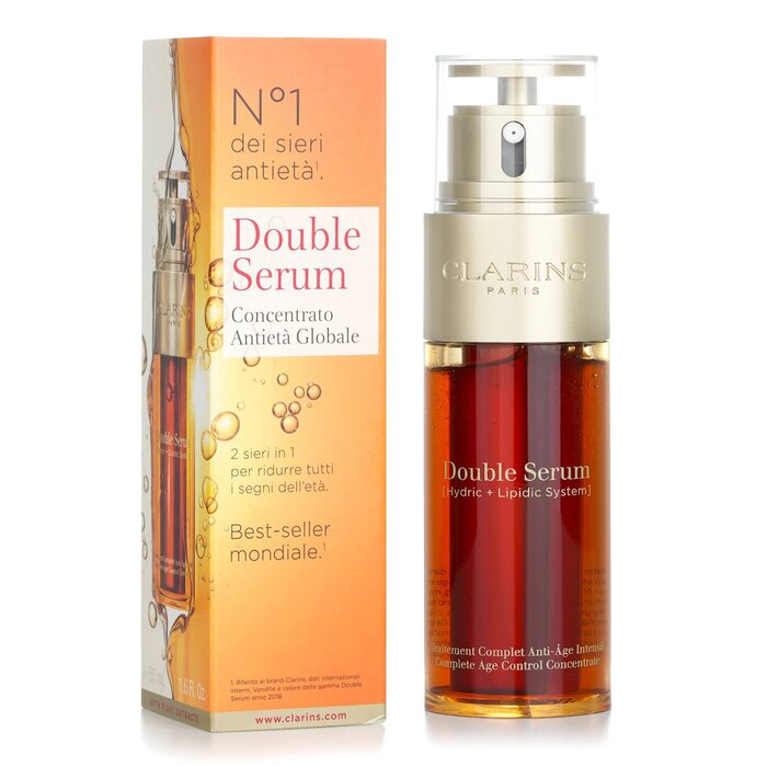 Clarins Double Serum (Hydric + Lipidic System) Complete Age Control Concentrate(Random Packaging) 50ml/1.6ozProduct Thumbnail