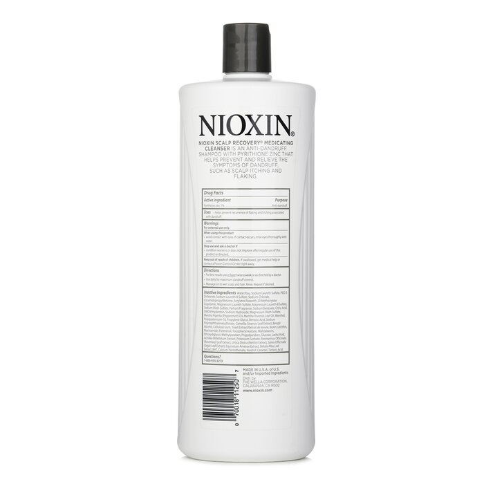Nioxin Scalp Recovery Pyrithione Zinc Medicating Cleanser (For Itchy Flaky Scalp) (Random Packaging) 1000ml/33.8ozProduct Thumbnail