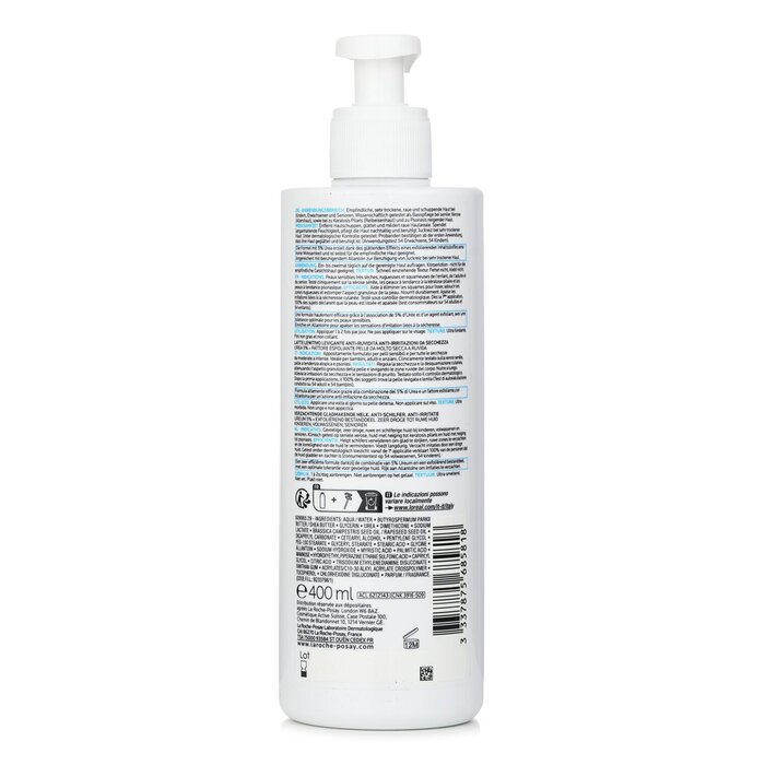 La Roche Posay Lipikar Lait Urea 5+ Smoothing Soothing Lotion (Anti-Flaking & Anti-Irritation)(Random Packaging) 400ml/13.5ozProduct Thumbnail