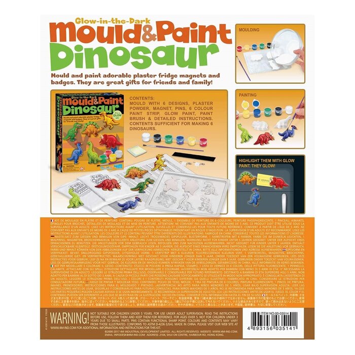 4M Mould & Paint/Glow-In-The-Dark Dinosaur 22x18x5cmProduct Thumbnail