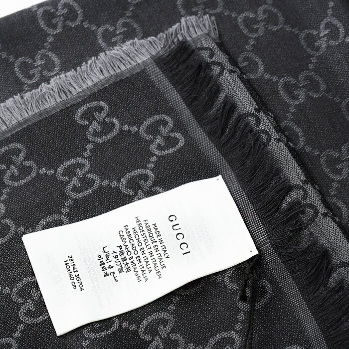 Gucci Square Scarf 281942 Dark Grey Dark GreyProduct Thumbnail