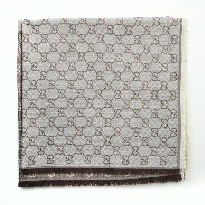 Gucci Square Scarf 281942 Beige/L. Brown Beige/L. BrownProduct Thumbnail