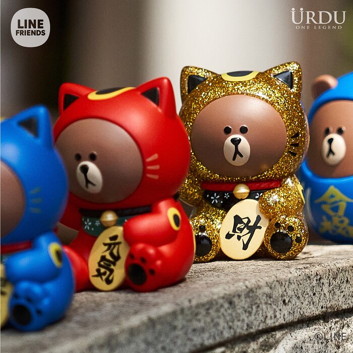Urdu Line Friends Meets Urdu Fukuheya Good Luck Brown Series - (Individual Blind Boxes) 7x9x7cmProduct Thumbnail
