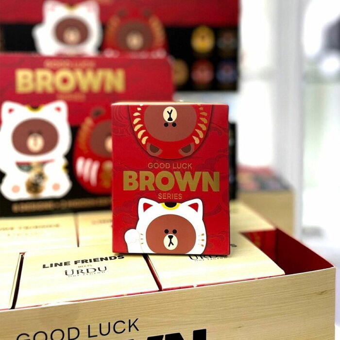 Urdu Line Friends Meets Urdu Fukuheya Good Luck Brown Series - (Individual Blind Boxes) 7x9x7cmProduct Thumbnail