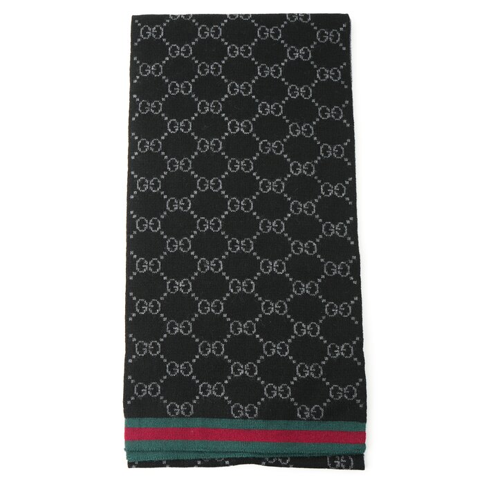 Gucci Unisex Guccissima Scarf 325806 GraphiteProduct Thumbnail