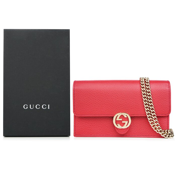 Gucci Εικονίδιο GG Interlocking Wallet On Chain Red Crossbody Bag 615523 RedProduct Thumbnail