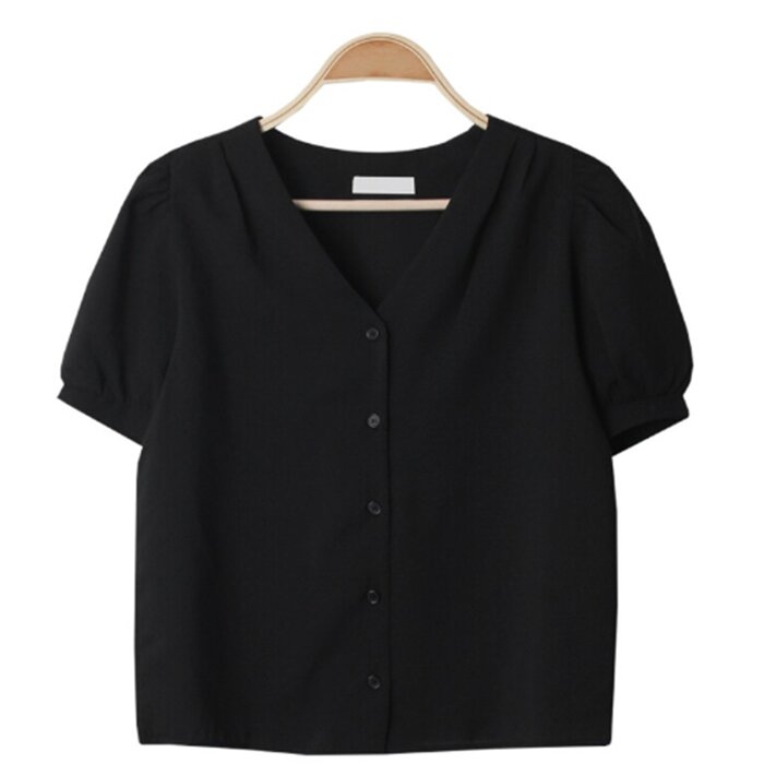 Trendywhere V-Neck Puff Sleeve Blouse Free (XS-M)Product Thumbnail