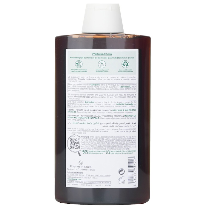Klorane Strengthening & Stimulating Shampoo with Quinine(Random Packing) 400mlProduct Thumbnail