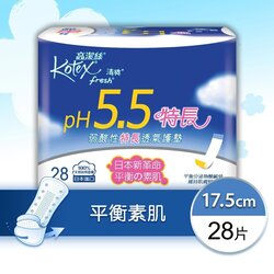 킴벌리-클라크 Kotex - Fresh pH5.5 Liners (Long)(Soft & Absorbent,Daily Hygiene,Safe,Freshness)