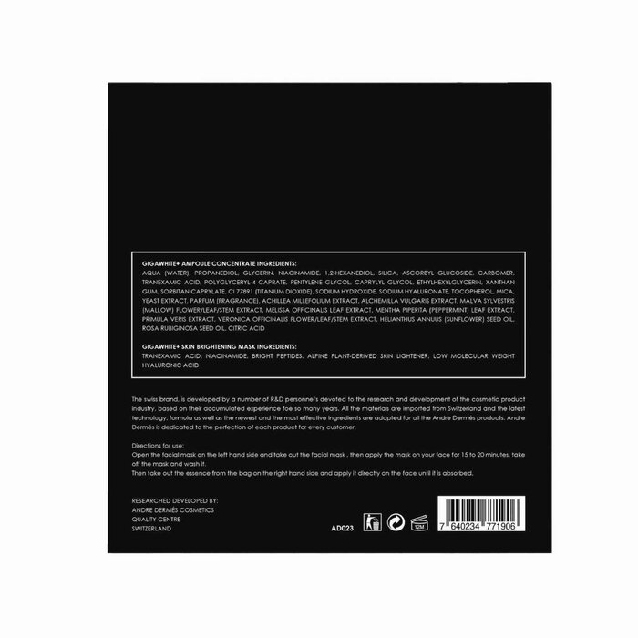 Andre Dermes GIGA WHITE Skin Brightening Mask Fixed SizeProduct Thumbnail