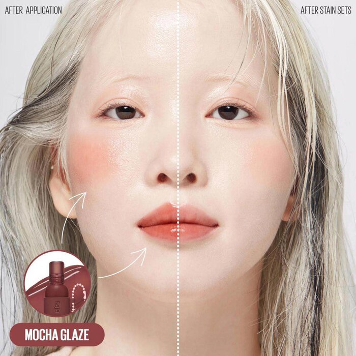 KAJA Beauty JELLY CHARM Lip & Blush Glazed Keychain Stain 6 shades are available (06 Mocha Glaze) Picture ColorProduct Thumbnail