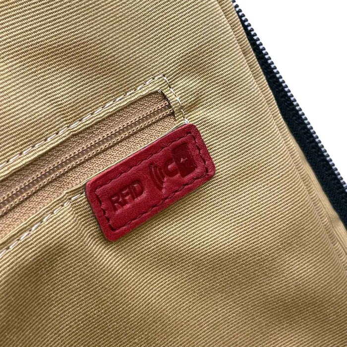 Leatheraft ELISEO Business Leather RFID Dual Zipped Backpack(Navy) 13.25&quot;x16&quot;x4.5&quot;Product Thumbnail