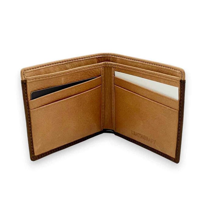 Leatheraft MADDOX Bi-Fold Wallet With Exterior Pocket(Brown) 11.5x9x1.5cmProduct Thumbnail