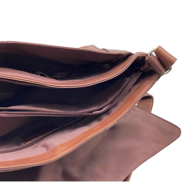 Leatheraft MAVERICK 全粒面皮革真皮商務郵差包(啡色) 16.5&quot;x12&quot;x4&quot;Product Thumbnail