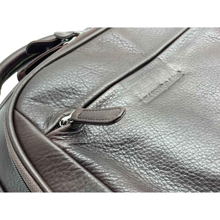 Leatheraft VERNON Business Leather Zipped Travel Backpack(brown) 17.20&quot;x12.50&quot; xProduct Thumbnail