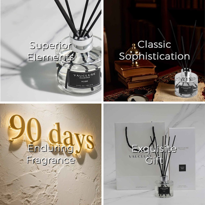 VAUCLUSE Black Rose Scented Reed Diffuser 25.4cm *10.5cm Product Thumbnail