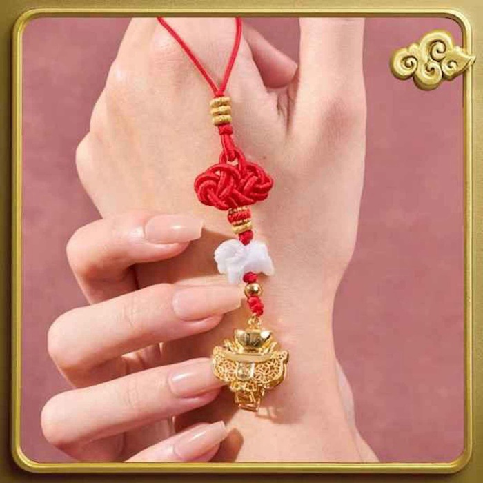 Ji Qing Tang Zodiac Horse - Horse Carrying Golden Treasures Hanging Charm undefinedProduct Thumbnail