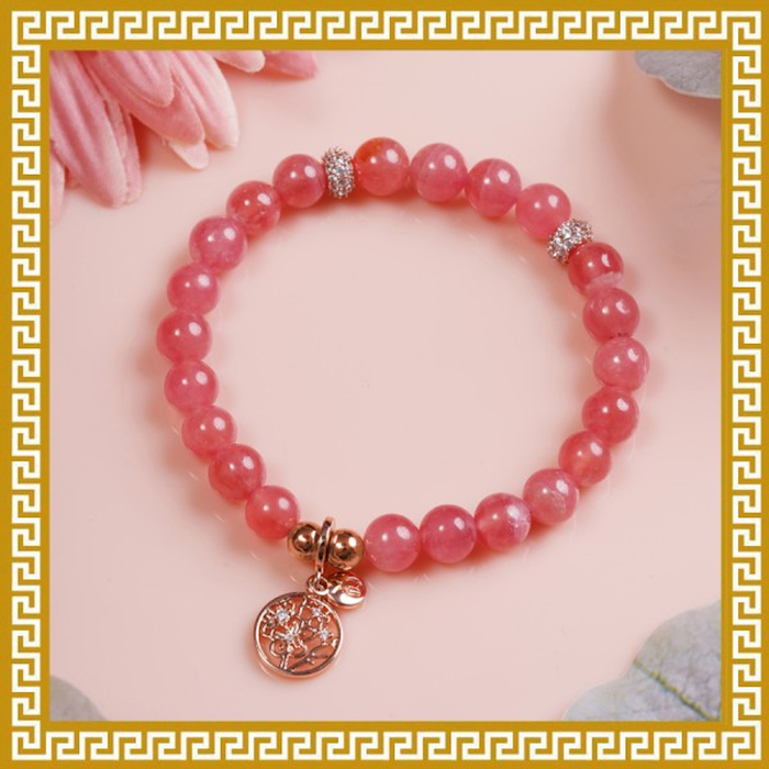 Ji Qing Tang Premium Ice-Grade Rhodochrosite Bracelet 7-7.5mmProduct Thumbnail