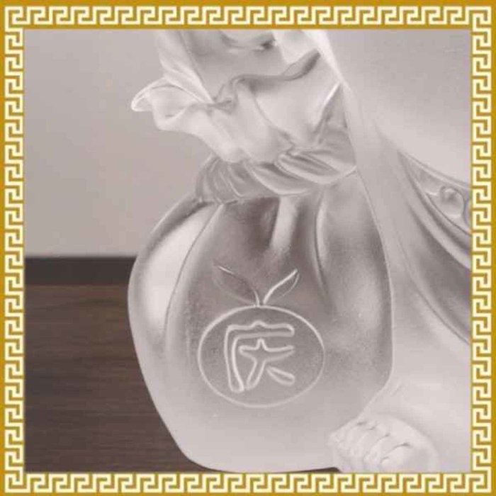 Ji Qing Tang Liuli Crystal Laughing Buddha Full Blessings & Prosperity (Clear, Small) HouseholdProduct Thumbnail