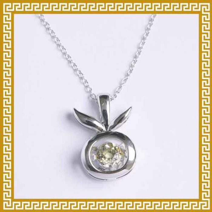 Ji Qing Tang Citrine Crystal Motion Pendant Necklace WealthProduct Thumbnail