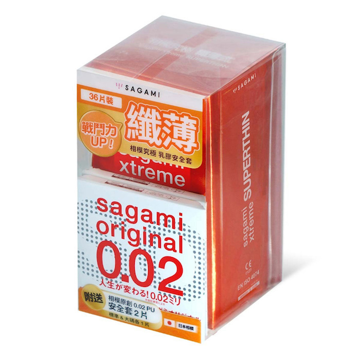 Sagami Xtreme Superthin (2nd generation) 36's Pack & Sagami Original 0.02 2S TRIAL PACK Condom 36 pcsProduct Thumbnail