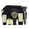 The Art Of Shaving The Four Elements of The Perfect Shave Set with Bag - Unscented: Pre Shave Oil + Shave Crm + A/S Balm + Brush + Razor 5pcs+1Bag