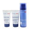 Clarins Men Hydration Essentials Set: Super Moisture Balm 50ml + Active Face Wash 30ml + Shampoo & Shower 30ml 3pcs