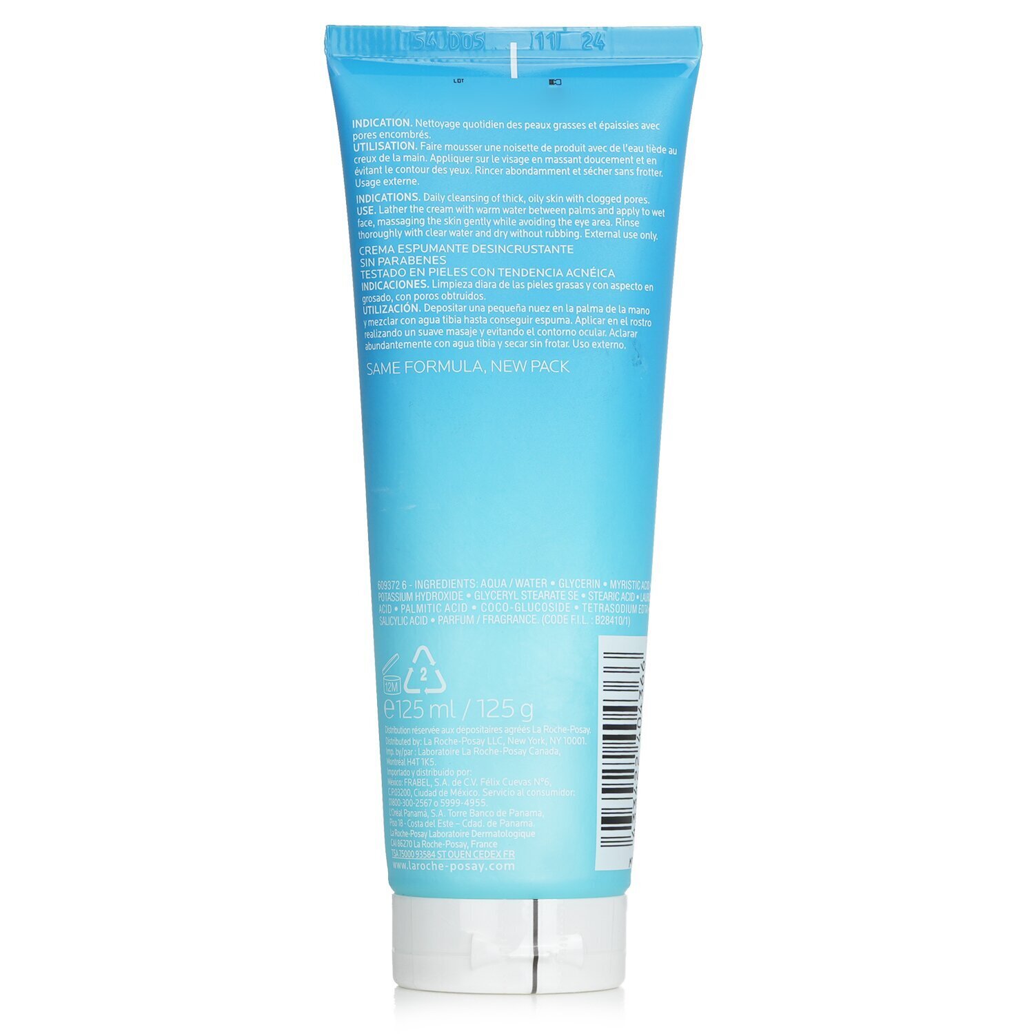 La Roche Posay Effaclar Deep Cleansing Foaming Cream(Random Packaging) 125ml/4.2oz