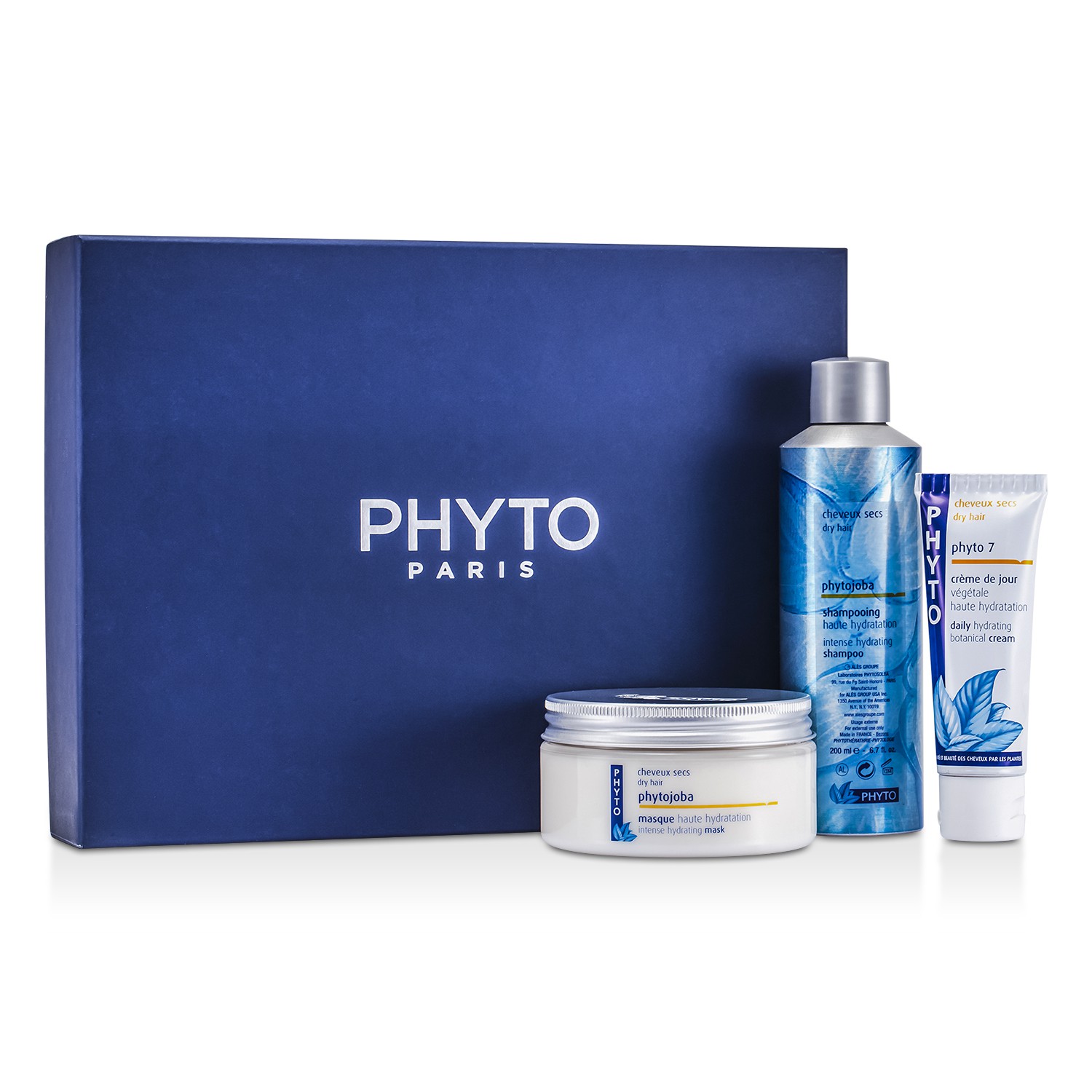 Phyto Winter Essentials (For Dry Hair): Phytojoba Shampoo 200ml + Phytojoba Mask 200ml + Phyto 7 50ml 3pcs