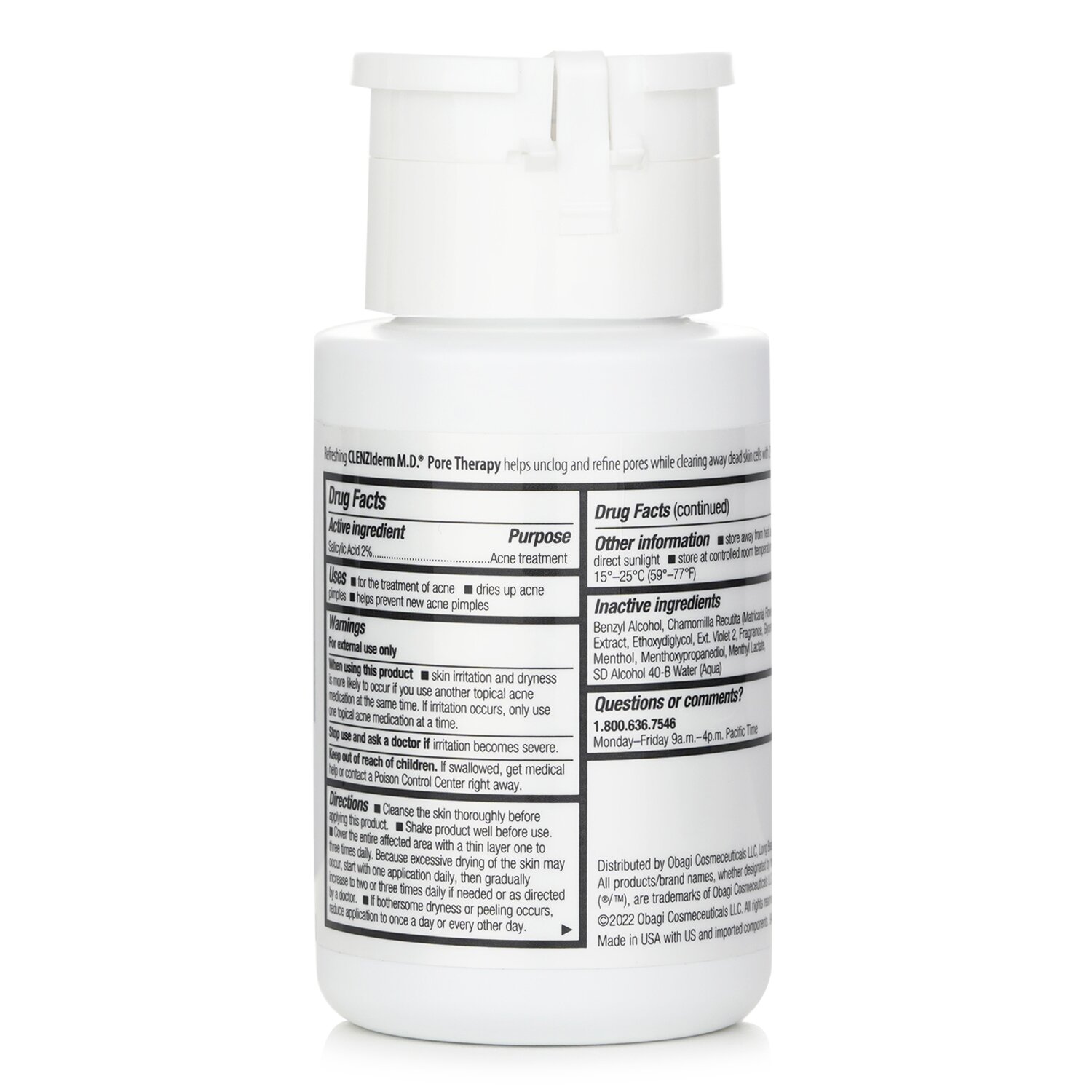 Obagi Clenziderm M.D. Pore Therapy(Random Packaging)(Exp. Date 28 Feb 2026) 148ml/5oz