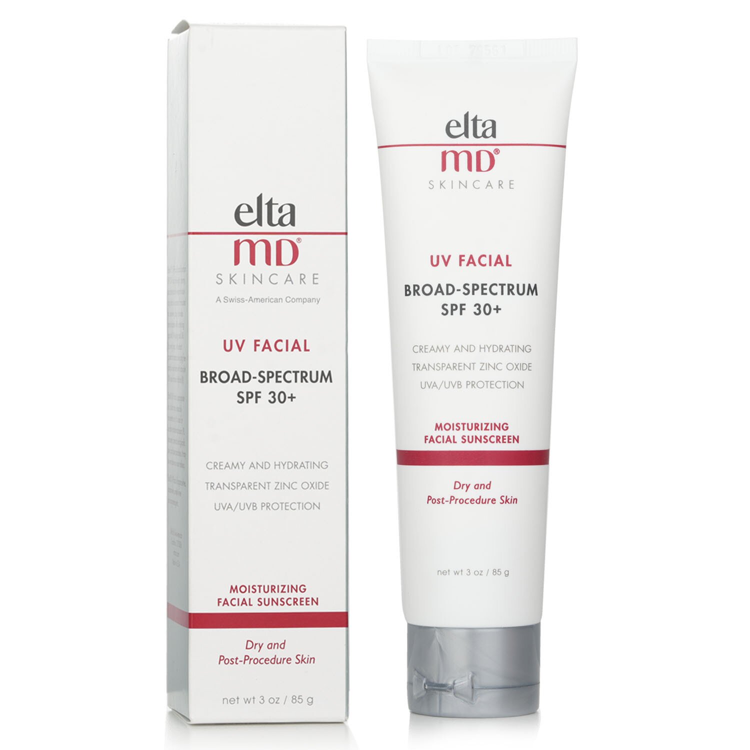 EltaMD UV Facial Moisturizing Facial Sunscreen SPF 30 - For Dry & Post Procedure Skin (Random Packaging) 85g/3oz