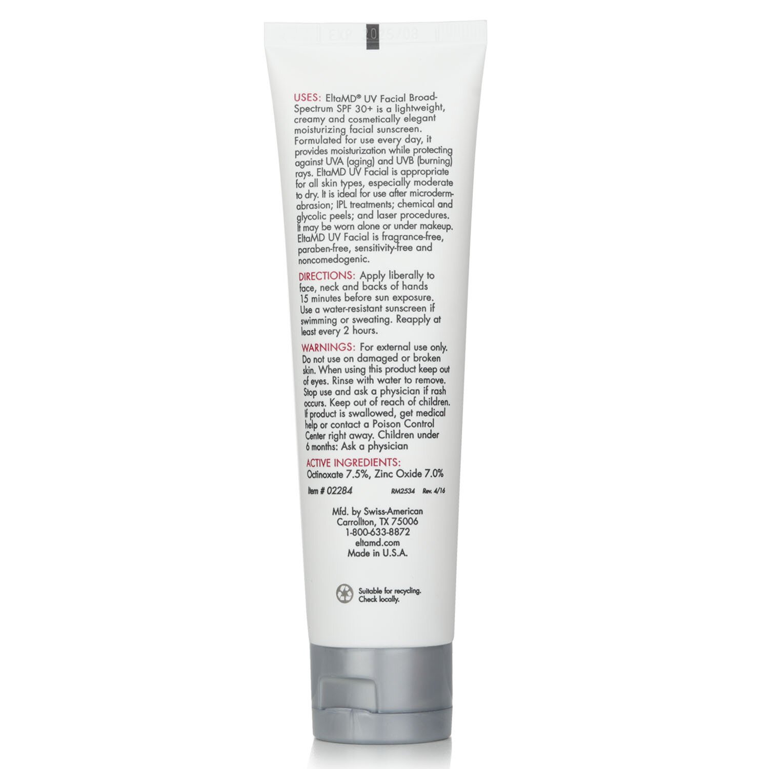 EltaMD UV Facial Moisturizing Facial Sunscreen SPF 30 - For Dry & Post Procedure Skin (Random Packaging) 85g/3oz