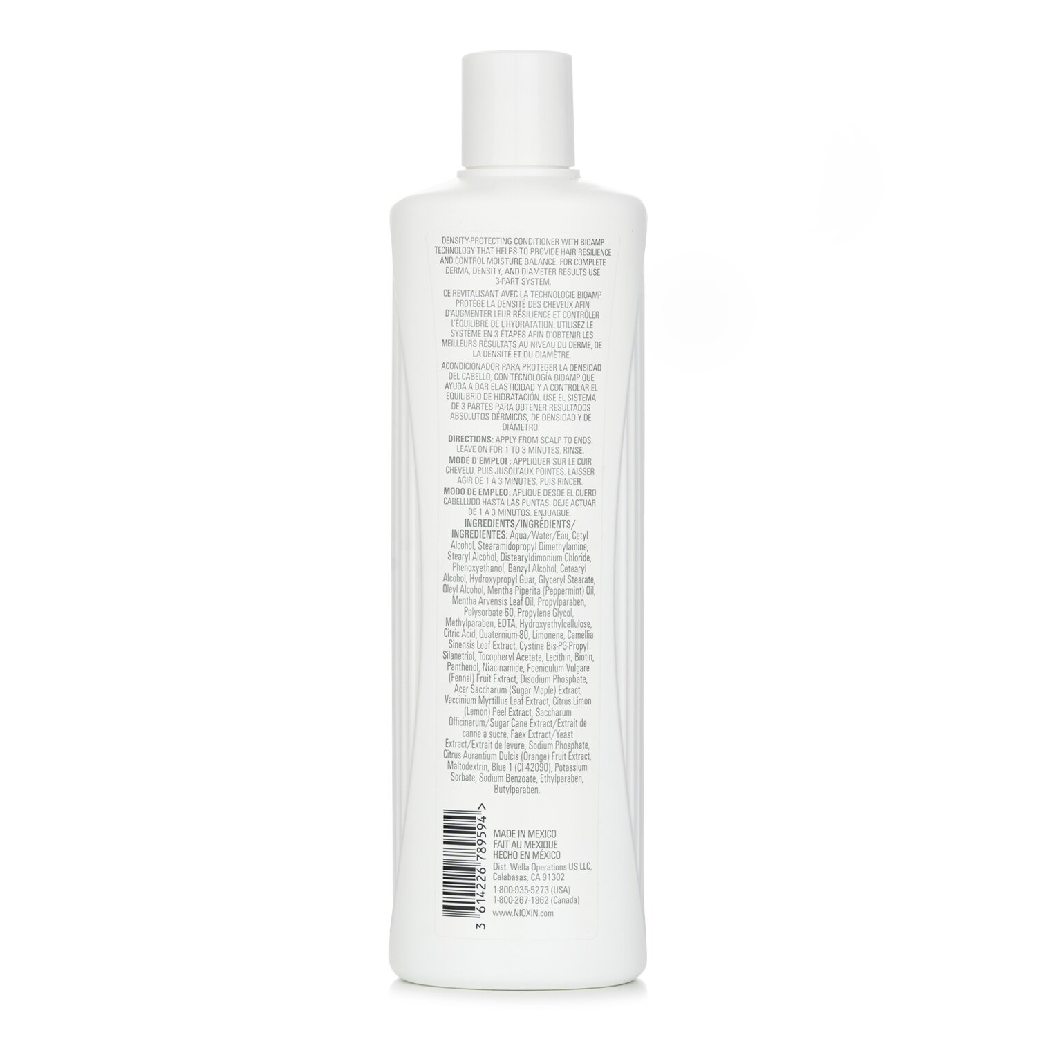 Nioxin Density System 4 Scalp + Hair Conditioner (Colored Hair, Progressed Thinning, Color Safe) 500ml/16.9oz